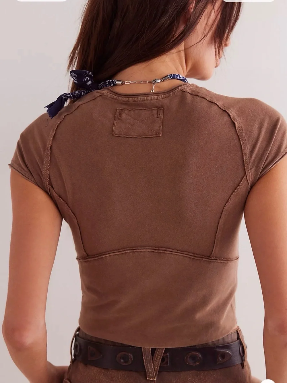 We The Free Protagonist Cropped Cap Sleeve Tee - Picture 3 of 6